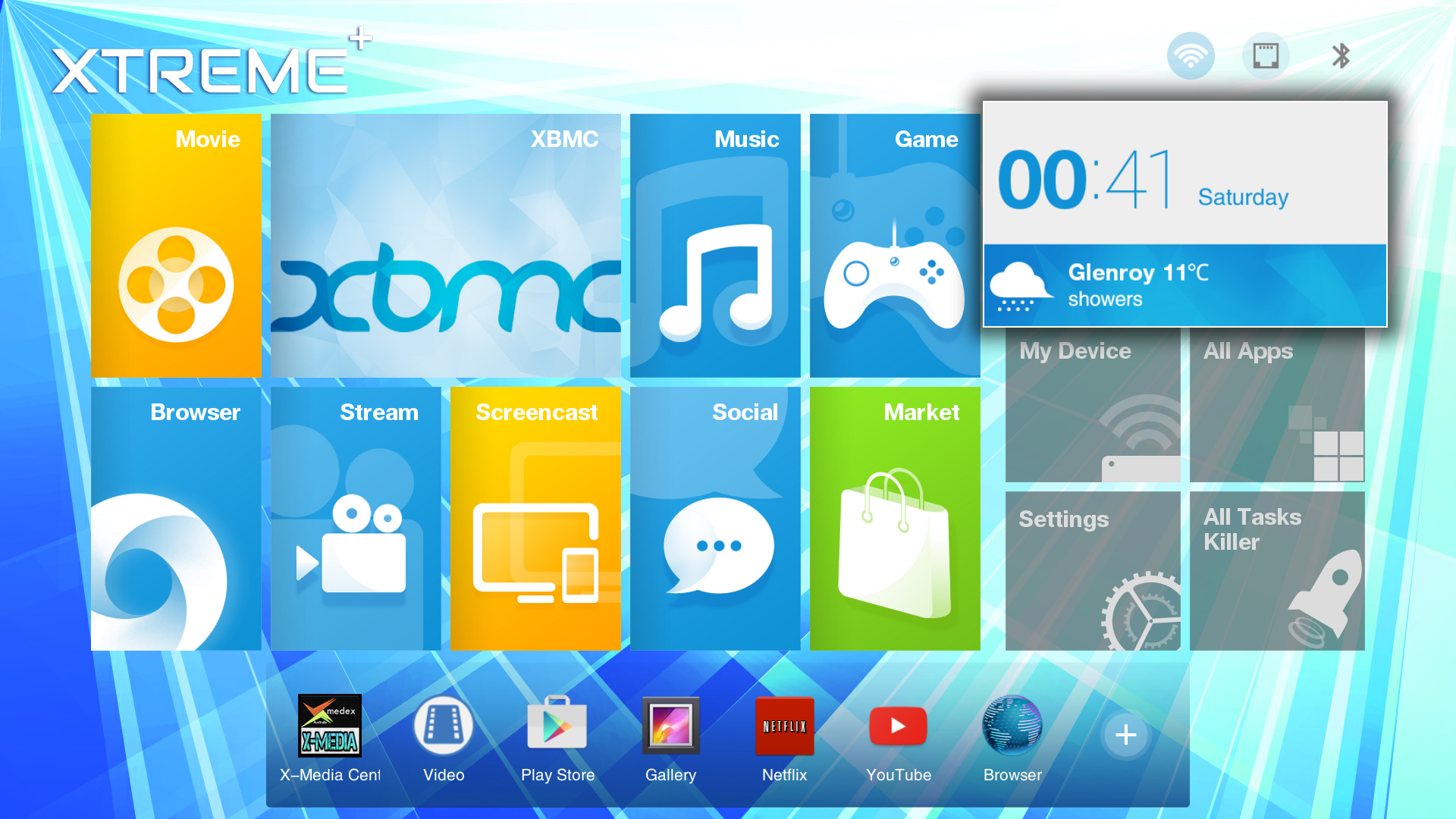 xmedex xtreme android launcher UI