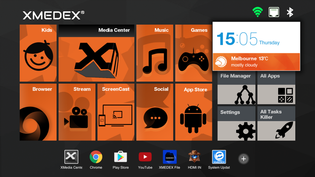xmedex xtreme plus android tv box launcher